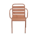 Baca - Ensemble Table + 4 Chaises + 2 Fauteuils En Métal - Terracotta