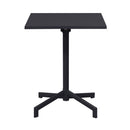 Baca - Ensemble Table De Jardin Carrée + 2 Fauteuils En Métal - Gris