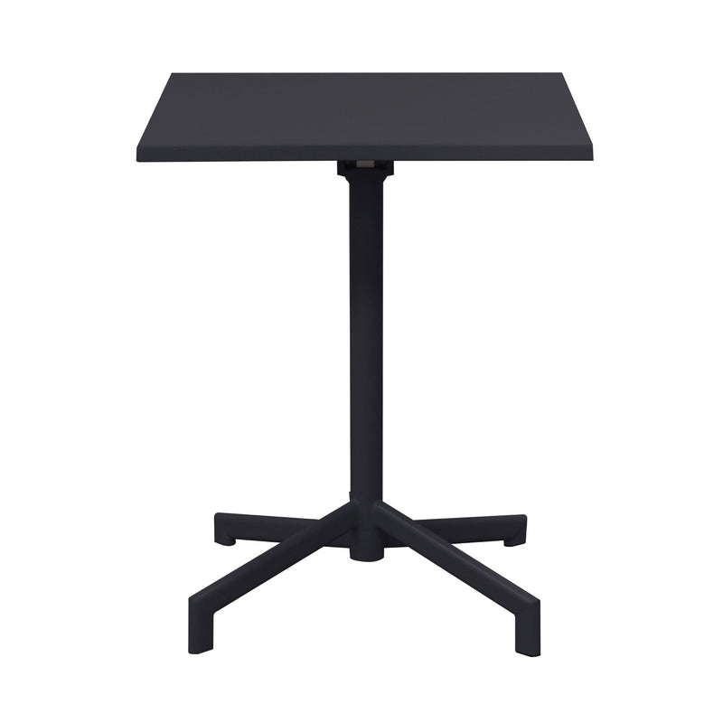 Baca - Ensemble Table De Jardin Carrée + 2 Fauteuils En Métal - Gris