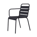 Baca - Ensemble Table De Jardin Carrée + 2 Fauteuils En Métal - Gris