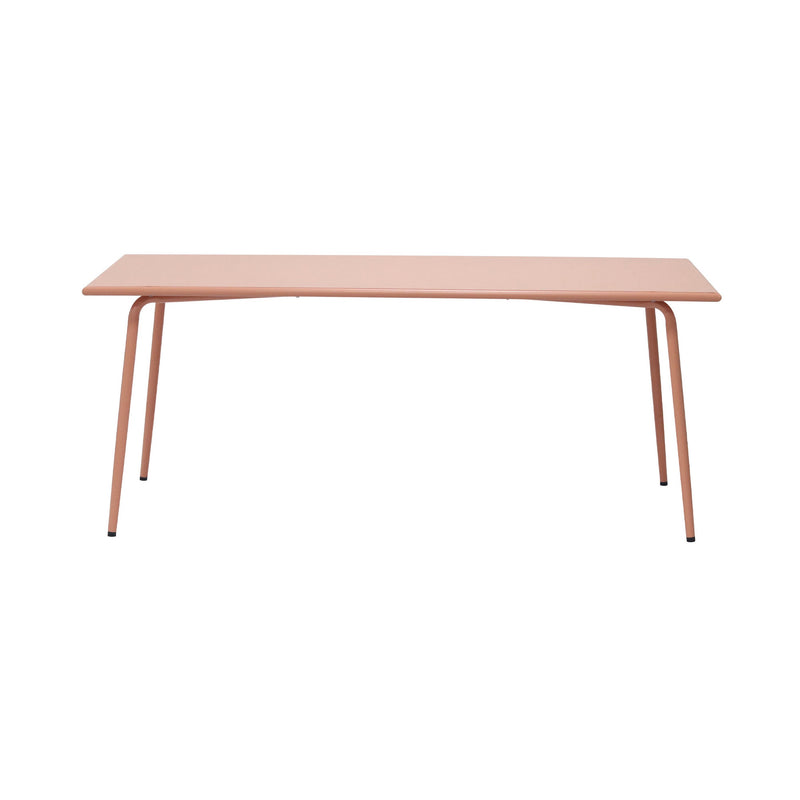 Baca - Ensemble Table +6 Chaises +2 Fauteuils En Métal - Terracotta