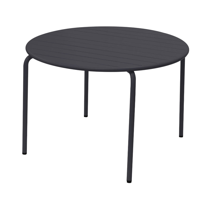 Baca - Ensemble Table De Jardin + 4 Chaises En Métal - Gris
