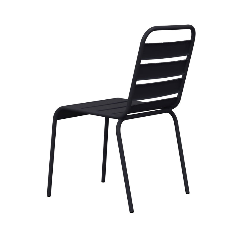 Baca - Ensemble Table De Jardin + 4 Chaises En Métal - Gris