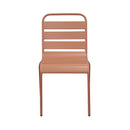 Baca - Ensemble Table De Jardin + 4 Chaises En Métal - Terracotta