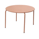 Baca - Ensemble Table Jardin + 4 Fauteuils En Métal - Terracotta