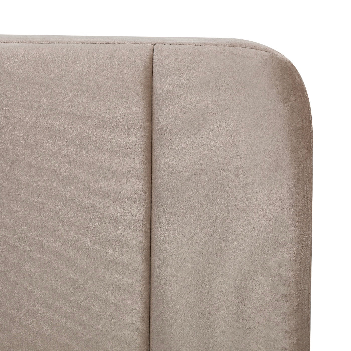 Aviala - Cama contenedor de terciopelo con cabecero + somier de láminas - Taupe