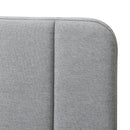Aviala - Lit Coffre En Tissu Avec Tête De Lit + Sommier À Lattes - Gris