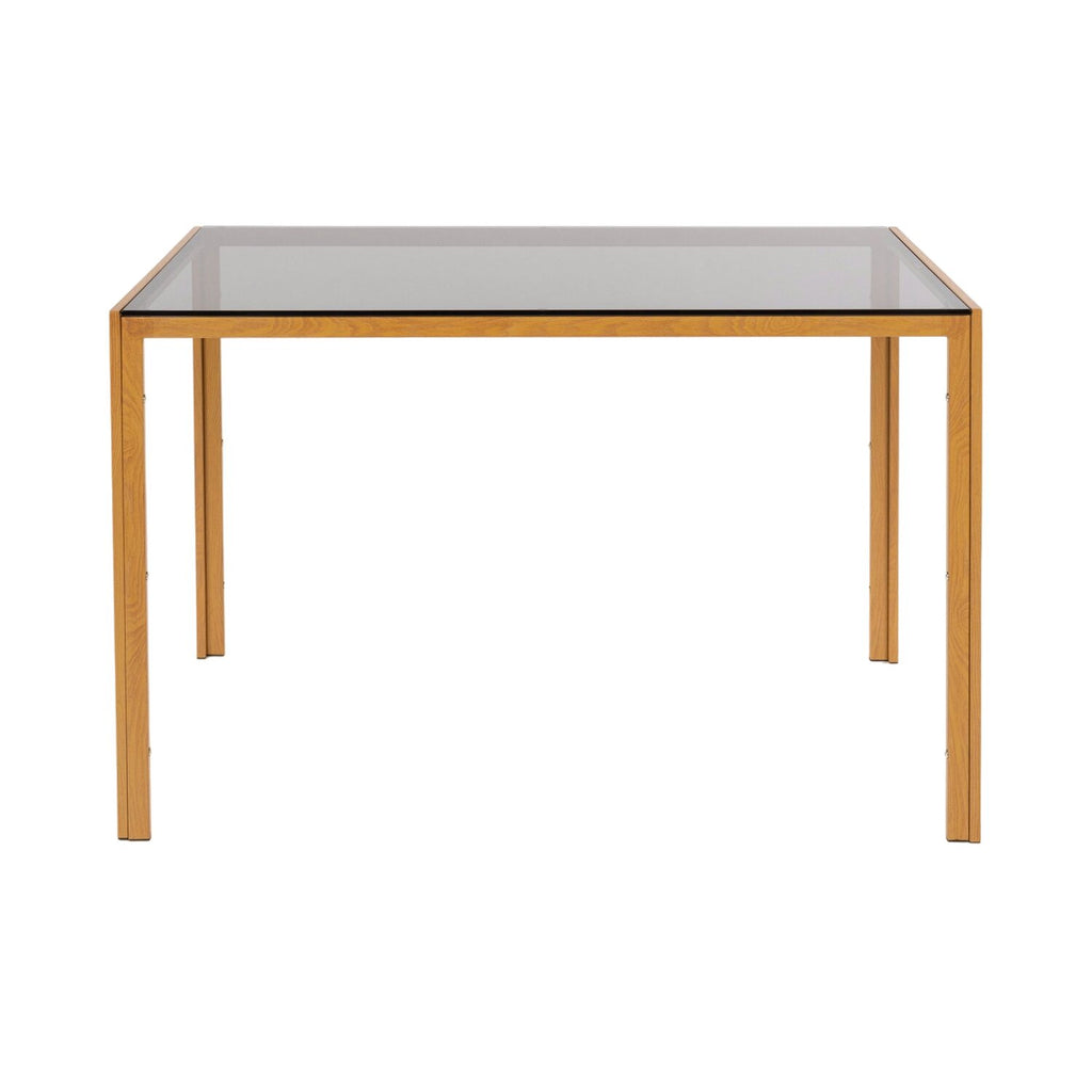 Mirley - Dining Table - Tempered Glass - Grey And Natural