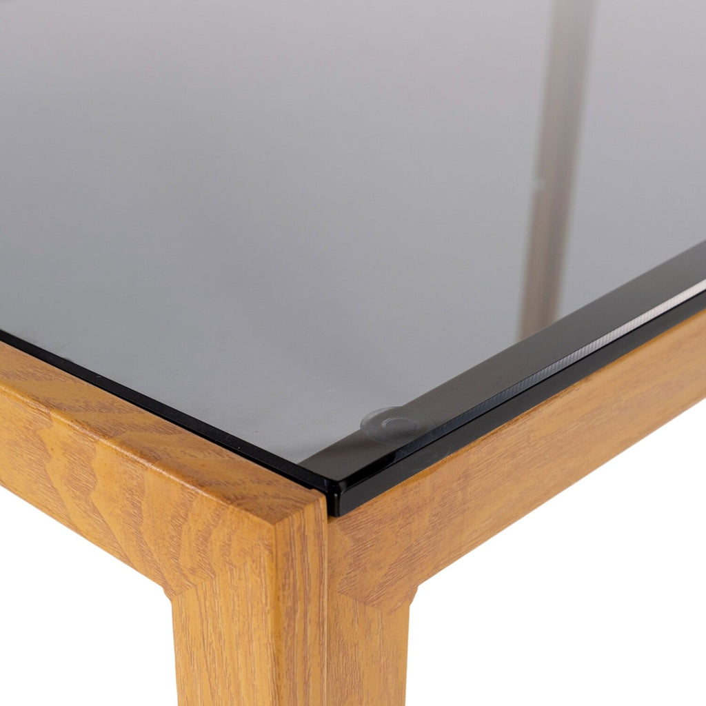 Mirley - Dining Table - Tempered Glass - Grey And Natural