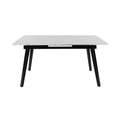 Mindy - Table À Manger Extensible - Effet Marbre - Blanc