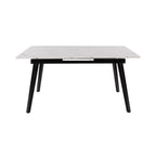 Mindy - Table À Manger Extensible - Effet Marbre - Blanc