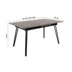 Mindy - Table À Manger Extensible - Effet Granit