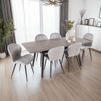 Velvet - Lot De 6 Chaises - Velours - Gris