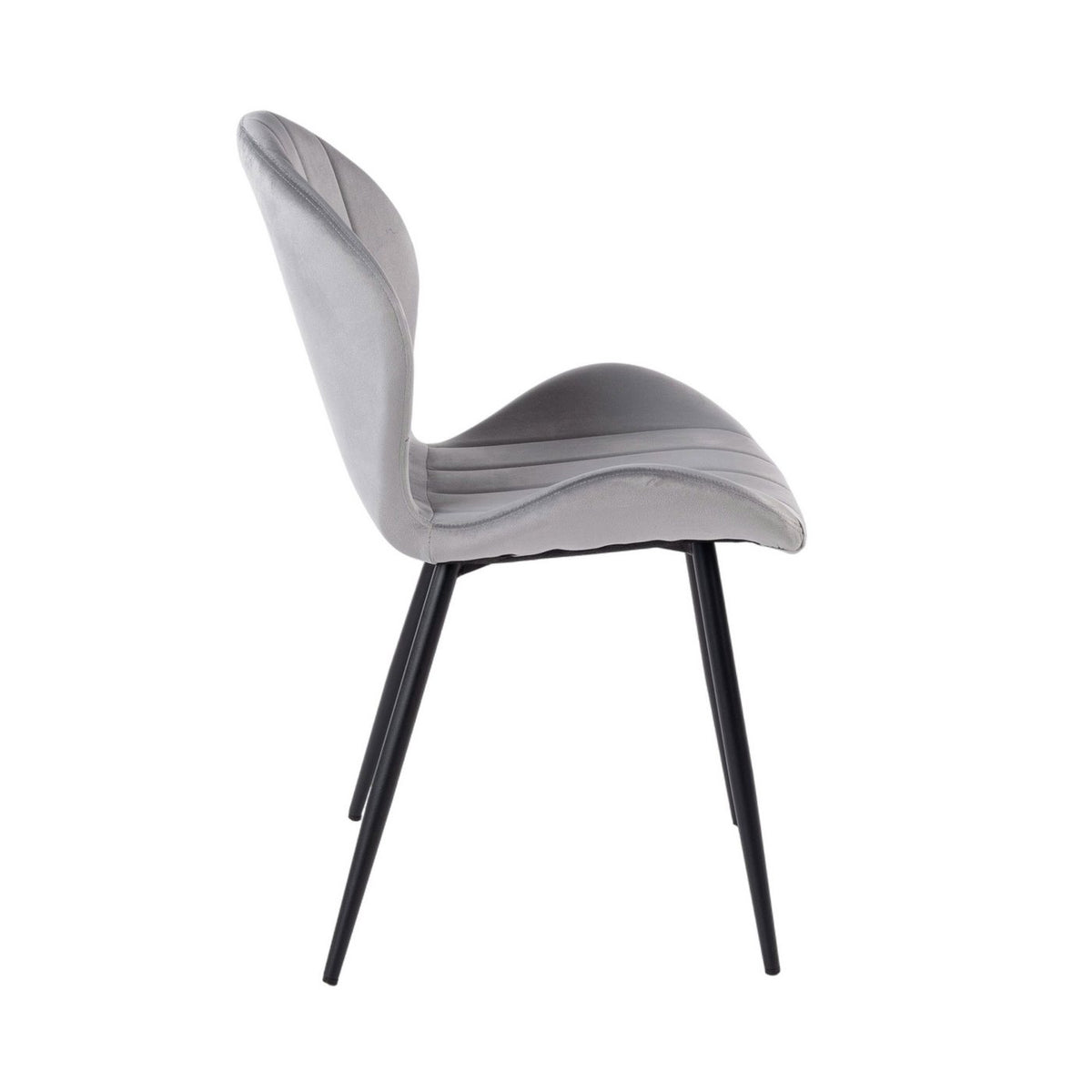 Velvet - Lot De 6 Chaises - Velours - Gris