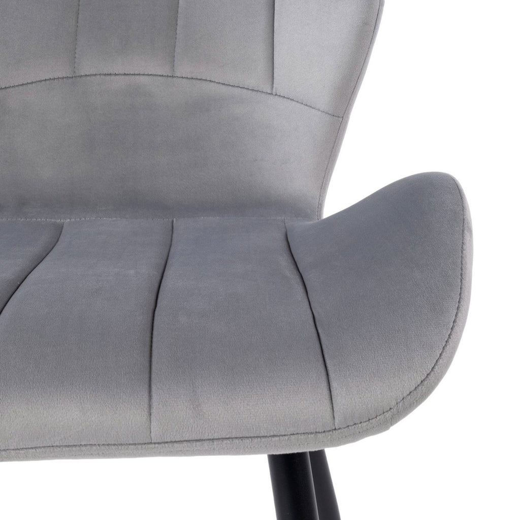 Velvet - Lot De 6 Chaises - Velours - Gris