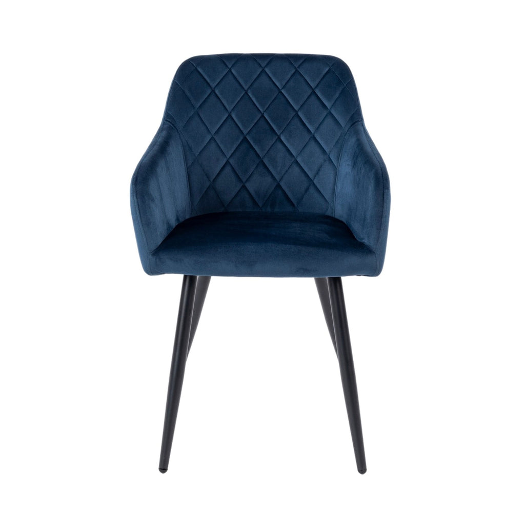Mindy - Extendable Table + 6 Velvet Chairs - White Marble