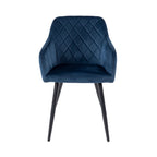 Mindy - Extendable Table + 6 Velvet Chairs - White Marble