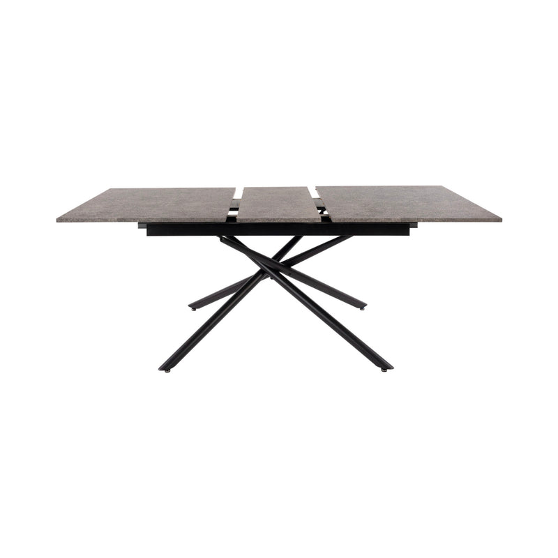 Mindy - Table Extensible + 6 Chaises En Velours - Gris