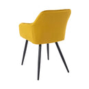 Mindy - Table Extensible + 6 Chaises En Velours - Gris