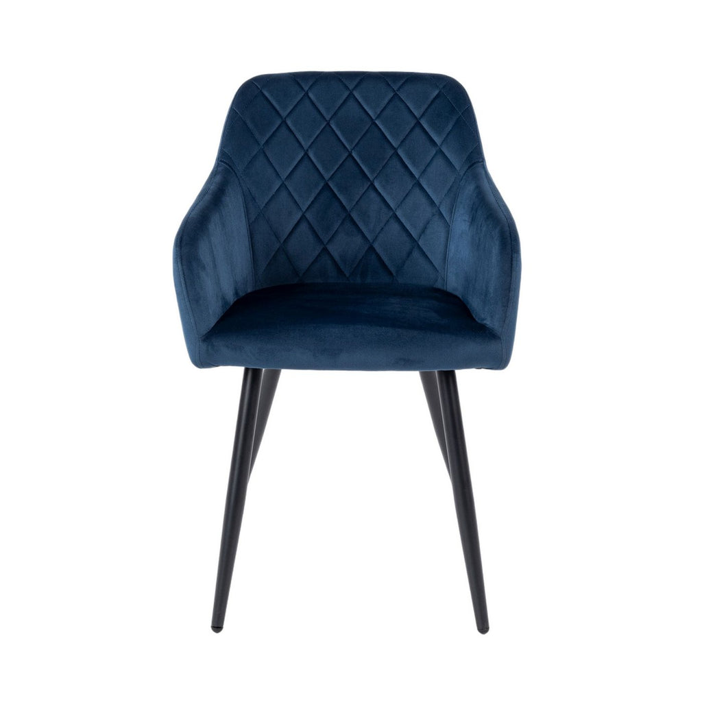 Velvet - Lot De 6 Chaises - Velours - Bleu