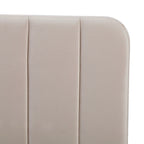 Aviala - Cama contenedor de terciopelo con cabecero + somier de láminas - Beige