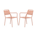 Baca - Salon De Jardin 4 Places En Métal - Terracotta