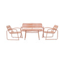 Baca - Salon De Jardin 4 Places Lounge En Métal - Terracotta