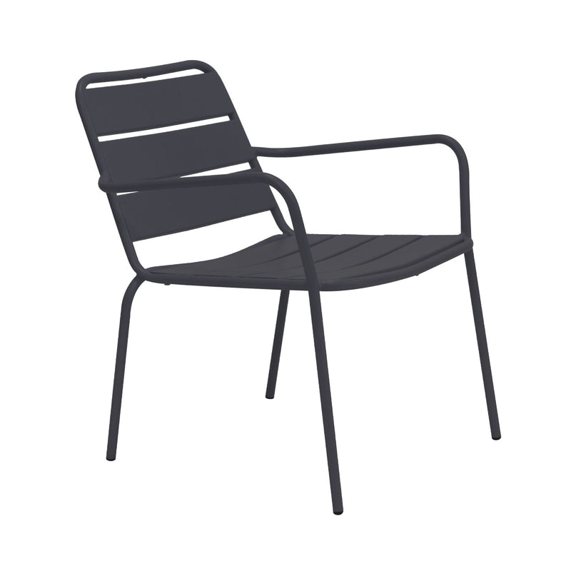 Baca - Lot De 4 Fauteuils De Jardin En Métal - Gris