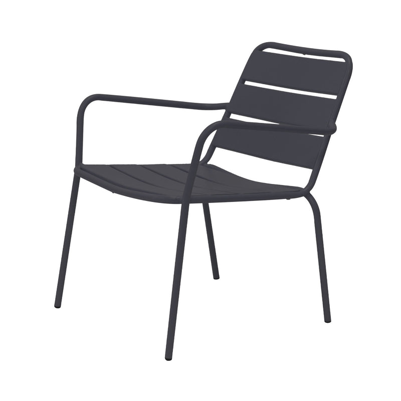 Baca - Lot De 4 Fauteuils De Jardin En Métal - Gris