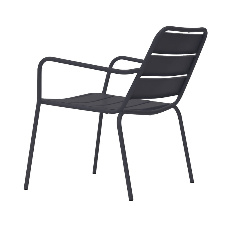 Baca - Lot De 4 Fauteuils De Jardin En Métal - Gris