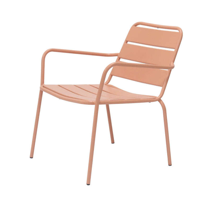 Baca - Lot De 4 Fauteuils De Jardin En Métal - Terracotta