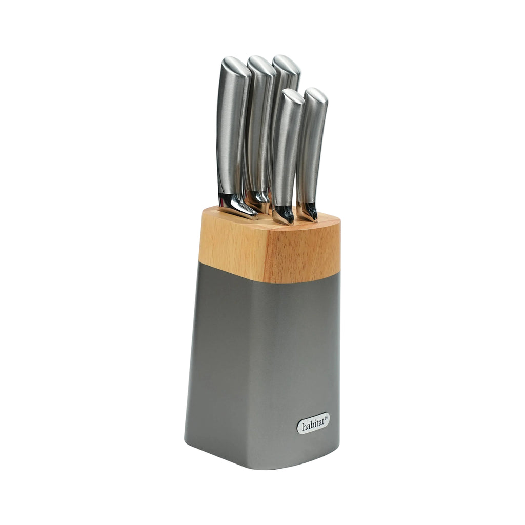 Élixir - Bloc De 5 Couteaux En Inox - Argenté