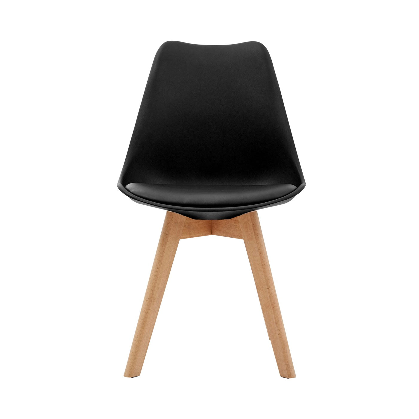 Scandi - Ensemble Repas Table Ronde + 4 Chaises - Noyer