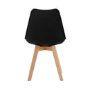 Scandi - Ensemble Repas Table Ronde + 4 Chaises - Noyer
