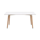 Scandi - Ensemble Repas Table + 4 Chaises - Blanc