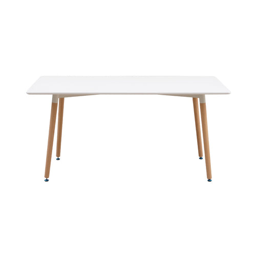 Scandi - Ensemble Repas Table + 4 Chaises - Blanc