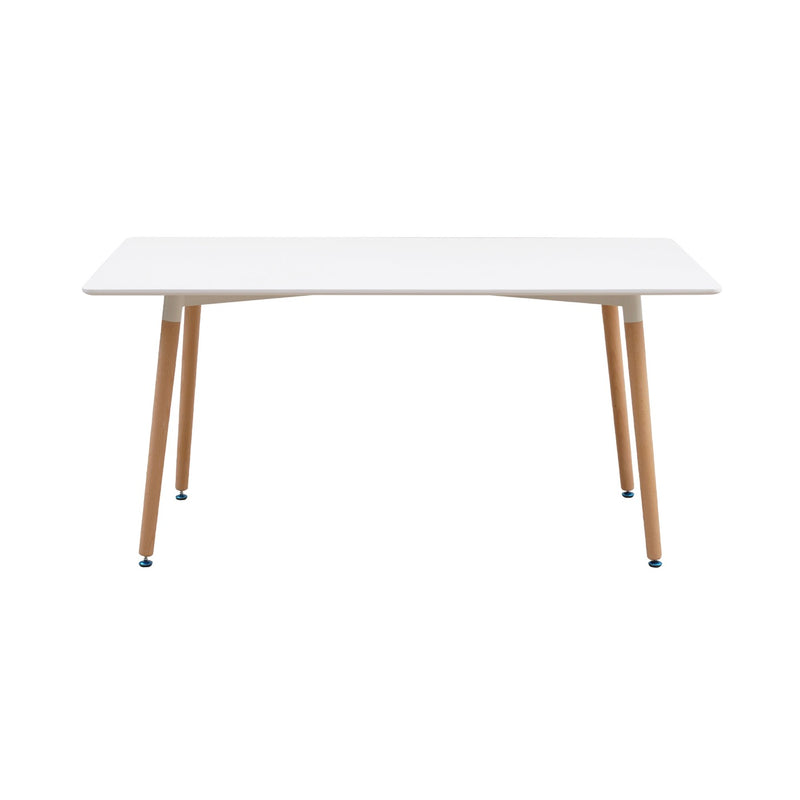 Scandi - Ensemble Repas Table + 4 Chaises - Blanc