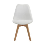 Scandi - Ensemble Repas Table + 4 Chaises - Blanc
