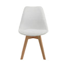Scandi - Ensemble Repas Table + 4 Chaises - Blanc