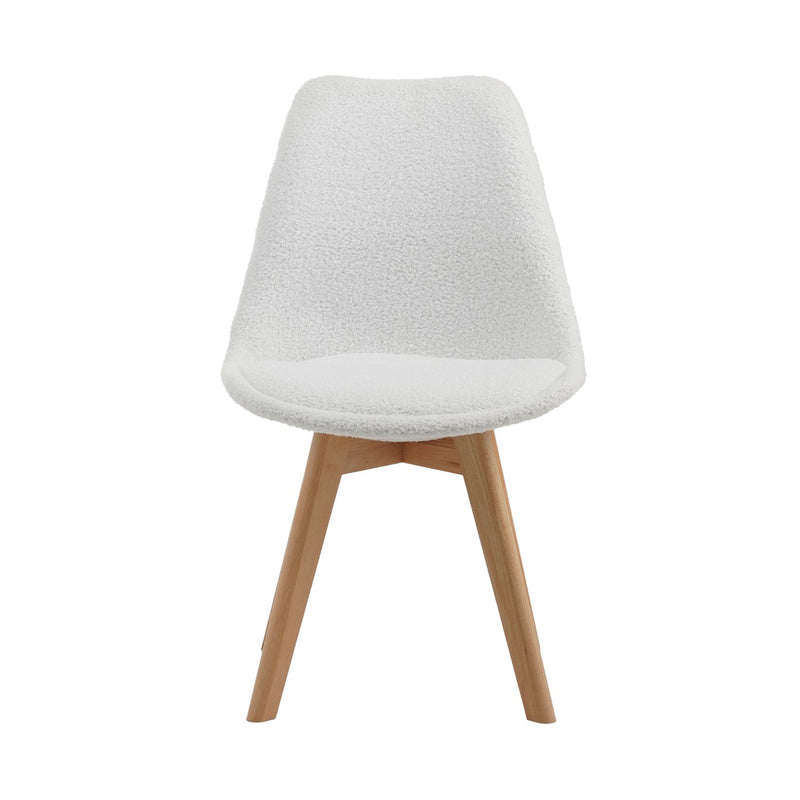 Scandi - Ensemble Repas Table + 4 Chaises - Blanc
