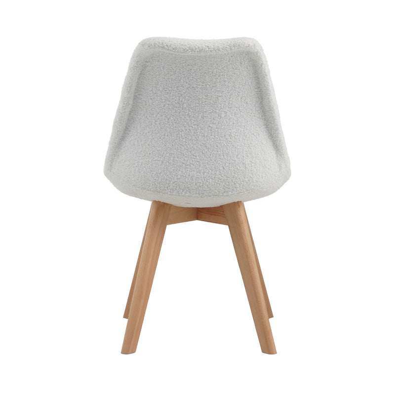 Scandi - Ensemble Repas Table + 4 Chaises - Blanc