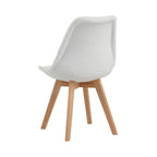 Scandi - Ensemble Repas Table + 4 Chaises - Blanc