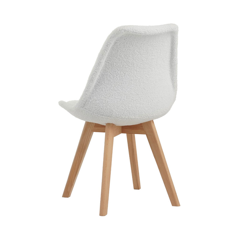 Scandi - Ensemble Repas Table + 4 Chaises - Blanc