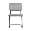 Scandi - Ensemble Repas Table Ronde + 4 Chaises Velours - Naturel