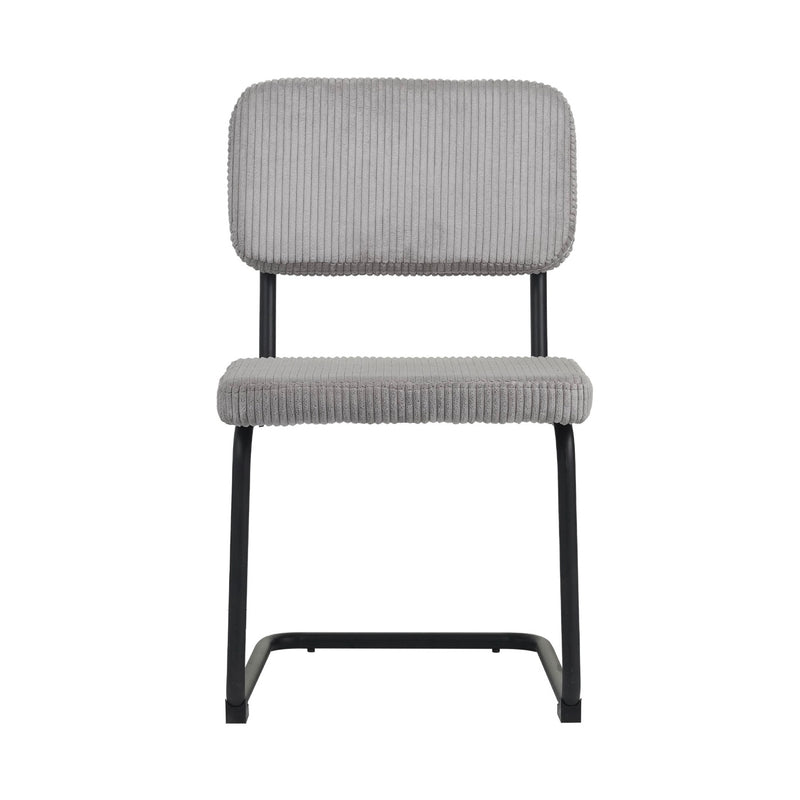 Scandi - Ensemble Repas Table Ronde + 4 Chaises Velours - Naturel