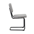 Scandi - Juego de comedor mesa redonda + 4 sillas de terciopelo - Natural