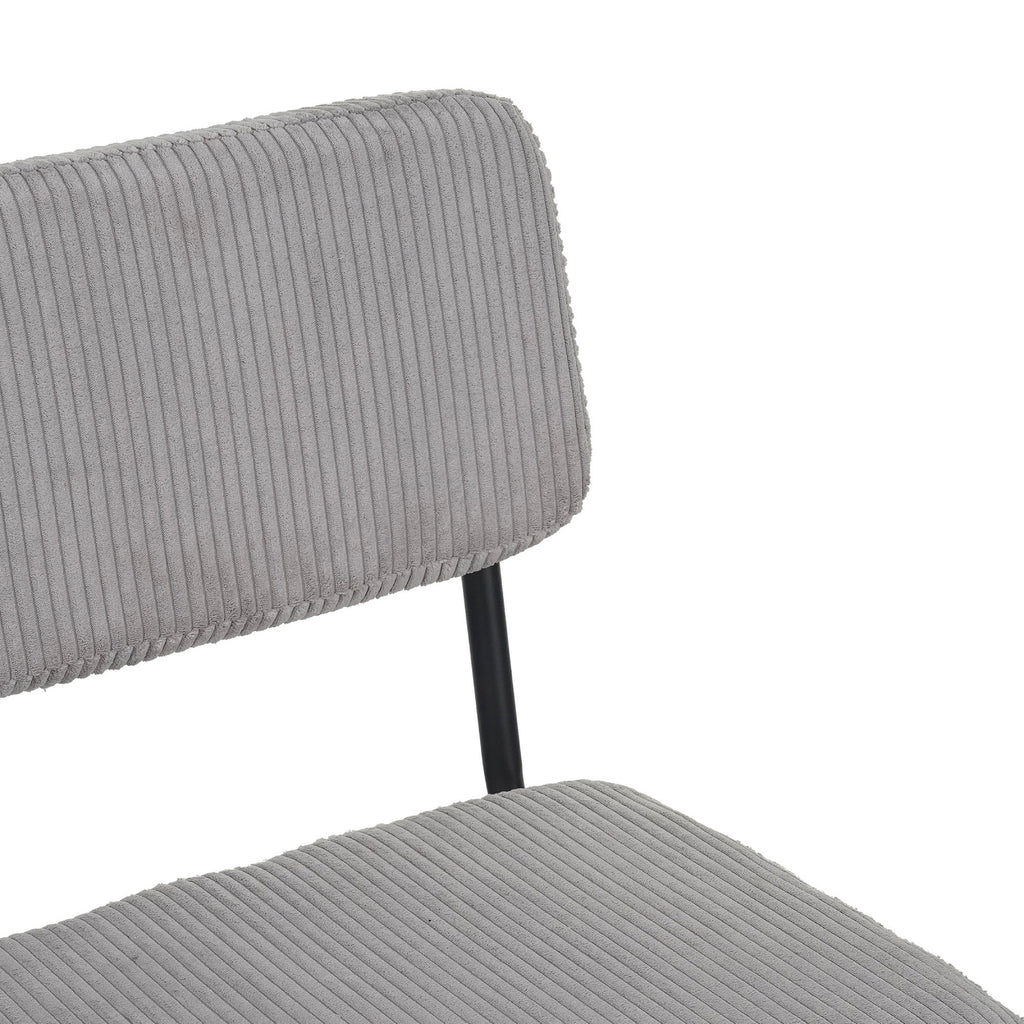 Scandi - Juego de comedor mesa redonda + 4 sillas de terciopelo - Natural
