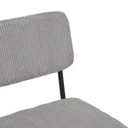 Scandi - Juego de comedor mesa redonda + 4 sillas de terciopelo - Natural