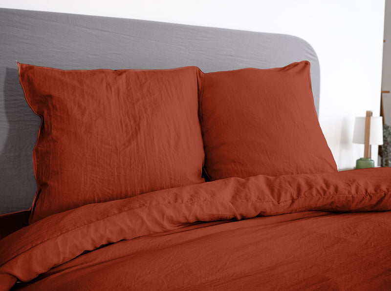 Parure Microfibre Lavee Terracotta