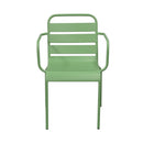 Baca - Lot De 2 Chaises De Jardin En Métal Avec Accoudoirs - Vert